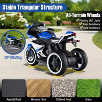 Costway Moto pour Enfants 6V, Moto Électrique avec Phares LED, Marine/Rose/Rouge/Noir