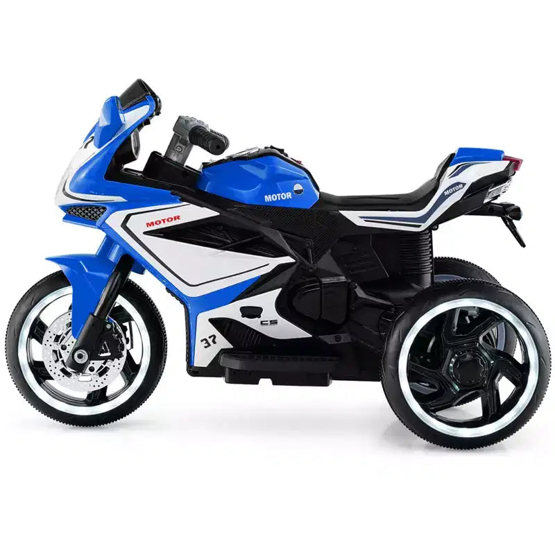 Costway Moto pour Enfants 6V, Moto Électrique avec Phares LED, Marine/Rose/Rouge/Noir