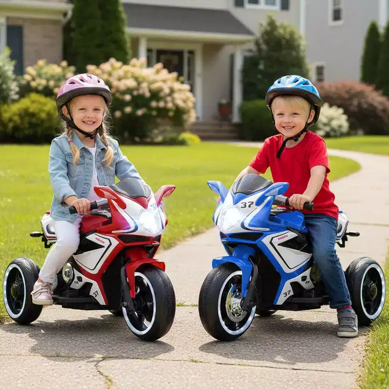 Costway Moto pour Enfants 6V, Moto Électrique avec Phares LED, Marine/Rose/Rouge/Noir