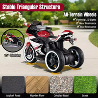 Costway Moto pour Enfants 6V, Moto Électrique avec Phares LED, Marine/Rose/Rouge/Noir