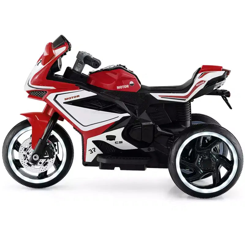 Costway Moto pour Enfants 6V, Moto Électrique avec Phares LED, Marine/Rose/Rouge/Noir