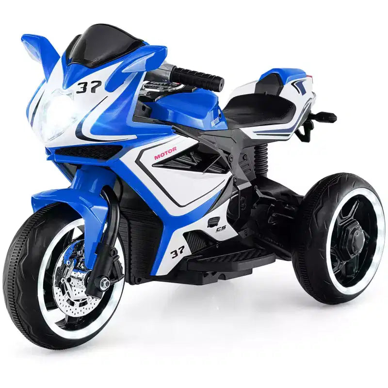 Costway Moto pour Enfants 6V, Moto Électrique avec Phares LED, Marine/Rose/Rouge/Noir