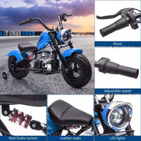 COZONY Moto électrique pour enfants 36V, moteur sans balais 350W, 26,5 km/h, avec roues stabilisatrices