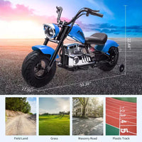 COZONY Moto électrique pour enfants 36V, moteur sans balais 350W, 26,5 km/h, avec roues stabilisatrices