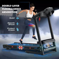 Tapis roulant pliable FYC 3,5 CV d'une capacité de 150 kg avec inclinaison, tapis roulant électrique portable pour la maison