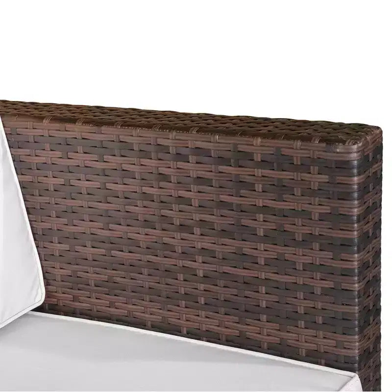 Ensemble bistro en osier pour terrasse, 2 chaises de véranda et table en verre
