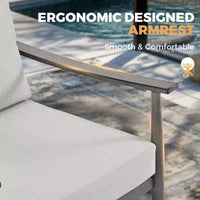 HAPPATIO Ensemble Bistro de Patio Extérieur - Ensemble de Conversation de Patio en Aluminium 3 Pièces, 2 Chaises avec Dossier en Corde et Table d'Appoint pour Jardin, Piscine.