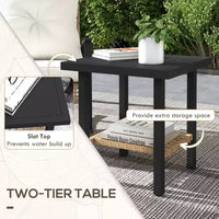 Ensemble de bistro 3 pièces, mobilier de jardin en osier avec coussins capitonnés, chaises berçantes en rotin et table