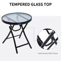 Ensemble de 3 chaises à bascule d'extérieur, ensemble de chaises à bascule pliantes avec table basse en verre, appuie-têtes pour jardin, patio, terrasse