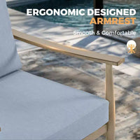 HAPPATIO Ensemble Bistro de Jardin, 3 Pièces Salon de Jardin en Aluminium, Fauteuils Pivotants et Table d'Appoint pour Jardin Piscine Pelouse