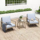 HAPPATIO Patio Bistro Set Outdoor,3 Pieces Patio Aluminum Conversation Set, Swivel Chairs and Side Table for Garden Pool Lawn