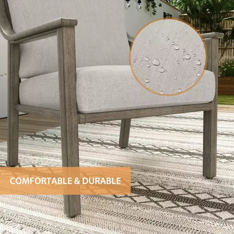 HAPPATIO Ensemble bistro de terrasse 3 pièces, salon de jardin en aluminium résistant aux intempéries