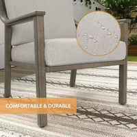 HAPPATIO Ensemble bistro de terrasse 3 pièces, salon de jardin en aluminium résistant aux intempéries