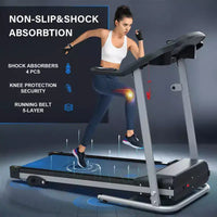 Tapis de course électrique pliable FYC pour la maison, 2,5 CV silencieux 12 km/h avec capteur de fréquence cardiaque et écran LCD
