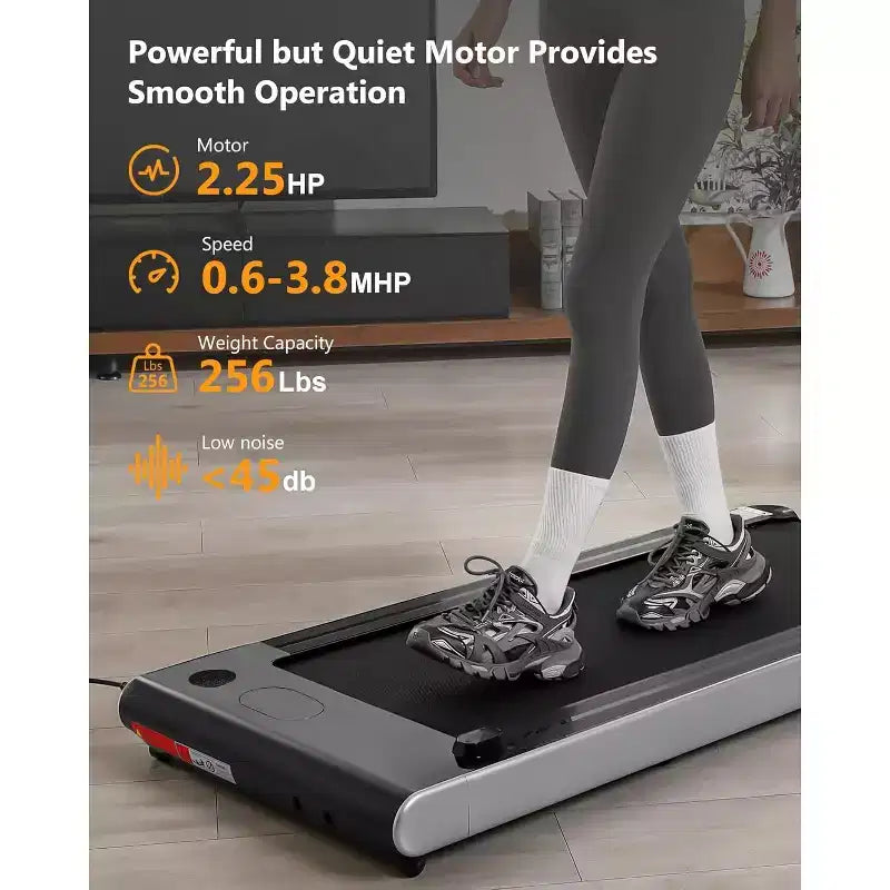 Tapis roulant électrique pliant 2,25 CV pour bureau à domicile, peu encombrant, aucun assemblage requis, tapis de course portable pour l'exercice à la maison ou au bureau