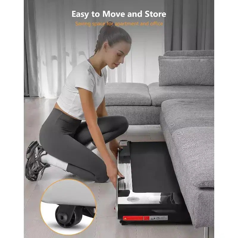 Tapis roulant électrique pliant 2,25 CV pour bureau à domicile, peu encombrant, aucun assemblage requis, tapis de course portable pour l'exercice à la maison ou au bureau