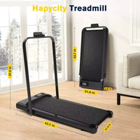 Redliro Tapis de marche 2-en-1 avec inclinaison, tapis de course sous le bureau avec écran LED et APP pour la maison et le bureau