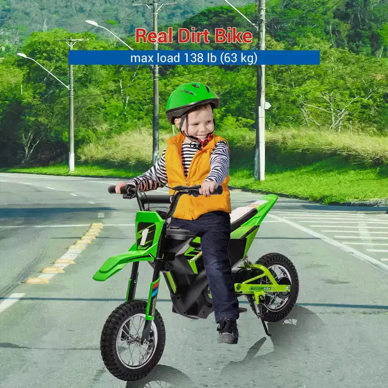 Moto électrique COZONY 24 V pour enfants, moteur 250 W, vitesse réglable jusqu'à 21,9 km/h, pneus pneumatiques, poignée antidérapante