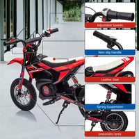 Moto électrique COZONY 24 V pour enfants, moteur 250 W, vitesse réglable jusqu'à 21,9 km/h, pneus pneumatiques, poignée antidérapante