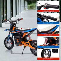 Moto électrique COZONY 24 V pour enfants, moteur 250 W, vitesse réglable jusqu'à 21,9 km/h, pneus pneumatiques, poignée antidérapante