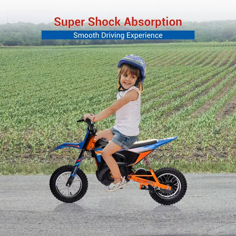 Moto électrique COZONY 24 V pour enfants, moteur 250 W, vitesse réglable jusqu'à 21,9 km/h, pneus pneumatiques, poignée antidérapante