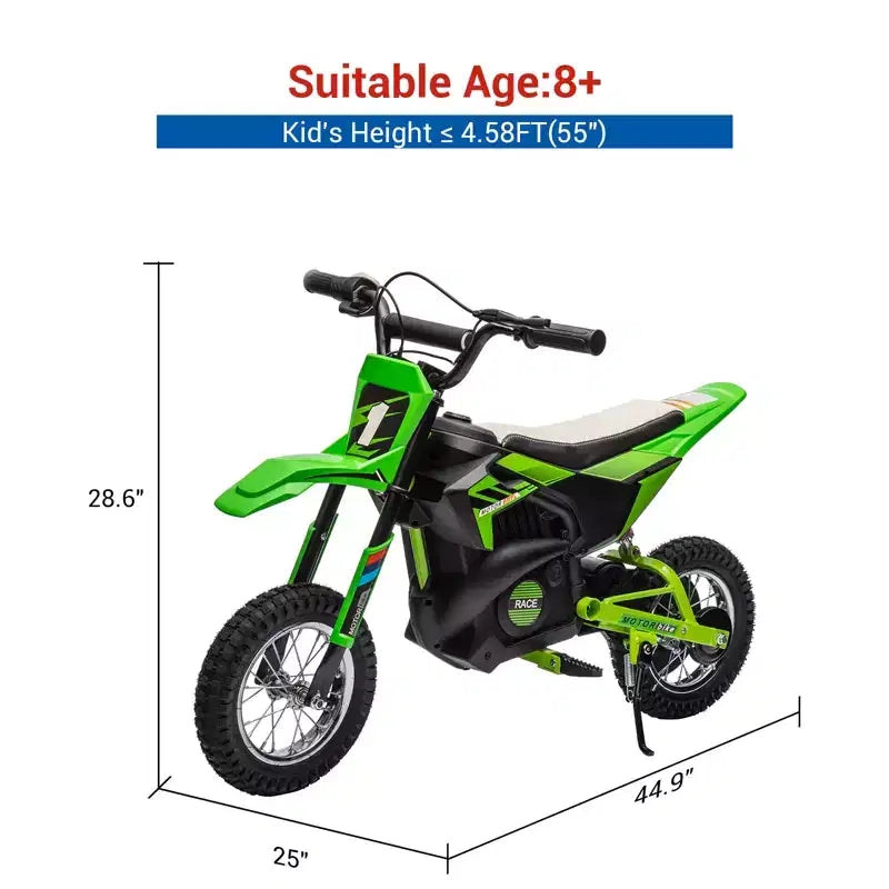 Moto électrique COZONY 24 V pour enfants, moteur 250 W, vitesse réglable jusqu'à 21,9 km/h, pneus pneumatiques, poignée antidérapante