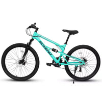 VTT Whisen 26 pouces unisexe avec cadre en acier, fourche et amortisseur, 21 vitesses