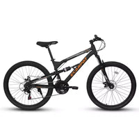 VTT Whisen 26 pouces unisexe avec cadre en acier, fourche et amortisseur, 21 vitesses