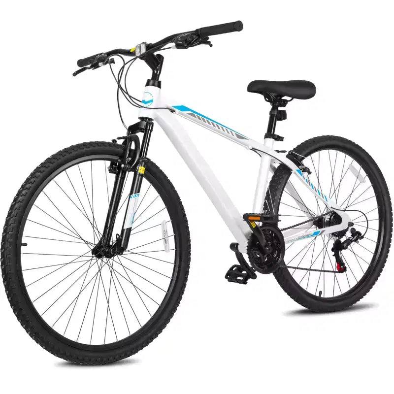 Hykolity VTT 29 pouces 29r Vélo de sport Grande taille Tout-suspendu Léger Cyclisme en plein air pour homme femme adulte - Blanc pâle
