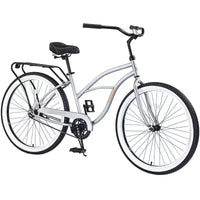 Vélo de plage Whisen 26 pour hommes, vélo à vitesse unique avec cadre en acier, roues larges pour la stabilité