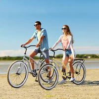 Vélo de plage Whisen 26 pour hommes, vélo à vitesse unique avec cadre en acier, roues larges pour la stabilité