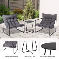 Ensemble de bistro 3 pièces pour terrasse