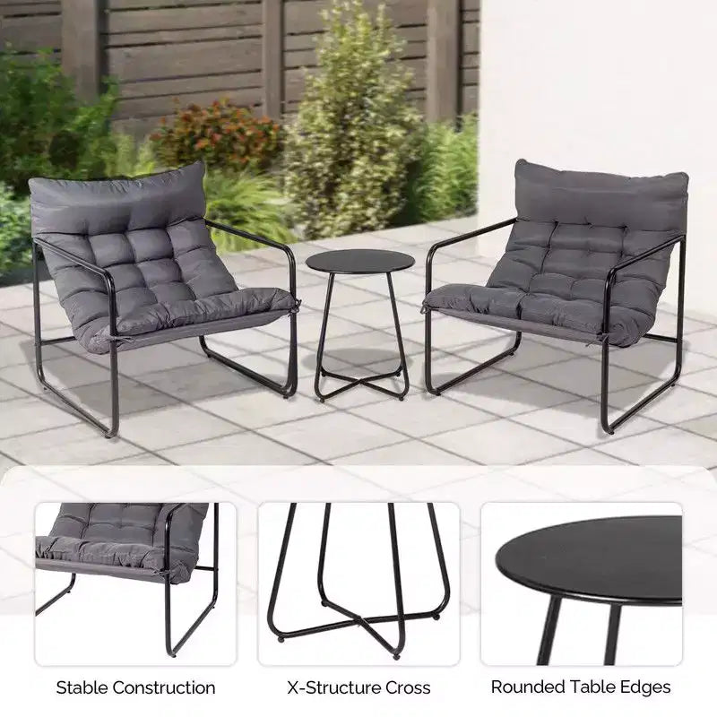 Ensemble de bistro 3 pièces pour terrasse