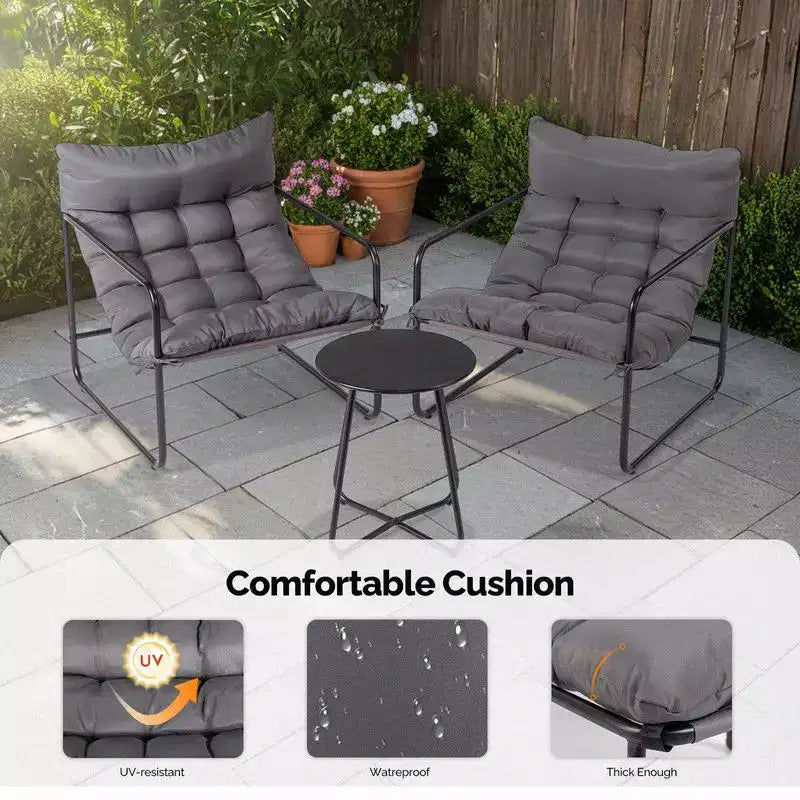 Ensemble de bistro 3 pièces pour terrasse