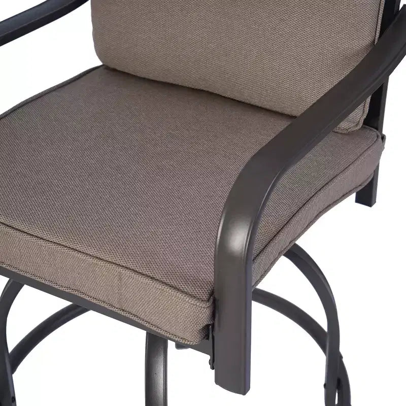 Kozyard Lot de 2 tabourets de bar pivotants hauts Isabella pour terrasse, jardin, cafés, bistro, restaurants et bars chics