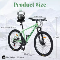 VTT tout suspendu Whisen 26 avec dérailleur arrière 8 vitesses, pneus KENDA à fourche, freins à double disque