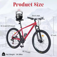 VTT tout suspendu Whisen 26 avec dérailleur arrière 8 vitesses, pneus KENDA à fourche, freins à double disque