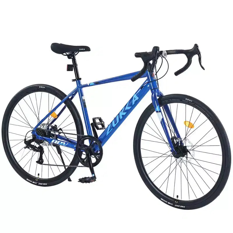 Whisen Vélo de route 28 pouces, vélo d'extérieur pour adultes avec 7 vitesses, cadre en alliage d'aluminium pour hommes et femmes