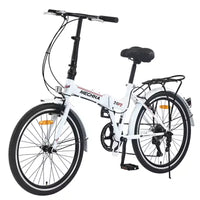Vélo pliant de ville Whisen 24, vélos adultes avec Shimano 7 vitesses, cadre en acier