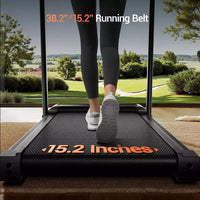 Tapis de course incliné à 15 % avec poignées, tapis de course portables 3-en-1 pour la maison et le bureau, tapis de course pliables avec capacité de poids de 136 kg (15)