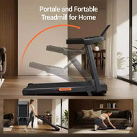 Tapis de course incliné à 15 % avec poignées, tapis de course portables 3-en-1 pour la maison et le bureau, tapis de course pliables avec capacité de poids de 136 kg (15)