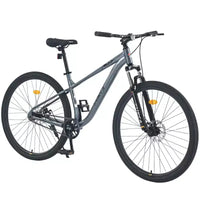 Vélo de montagne Okak 29 pouces à vitesse unique, vélo adulte avec cadre en acier et suspension avant, vélo pour hommes pour les trajets quotidiens, les voyages, la montagne