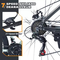 VTT Okak 27,5 pouces avec cadre en alliage d'aluminium, vélo tout-terrain pour enfants avec 21 vitesses et suspension avant, vélo pour enfants et adultes