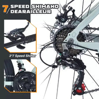 VTT Okak 27,5 pouces avec cadre en alliage d'aluminium, vélo tout-terrain pour enfants avec 21 vitesses et suspension avant, vélo pour enfants et adultes