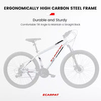 VTT Okak 27 pouces avec fourche suspendue et cadre en aluminium, VTT tout-terrain 21 vitesses avec frein à disque, vélo pour adultes hommes et femmes