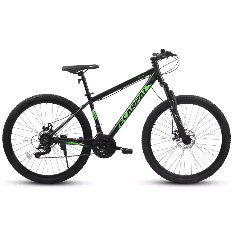 VTT Okak 27 pouces avec fourche suspendue et cadre en aluminium, VTT tout-terrain 21 vitesses avec frein à disque, vélo pour adultes hommes et femmes