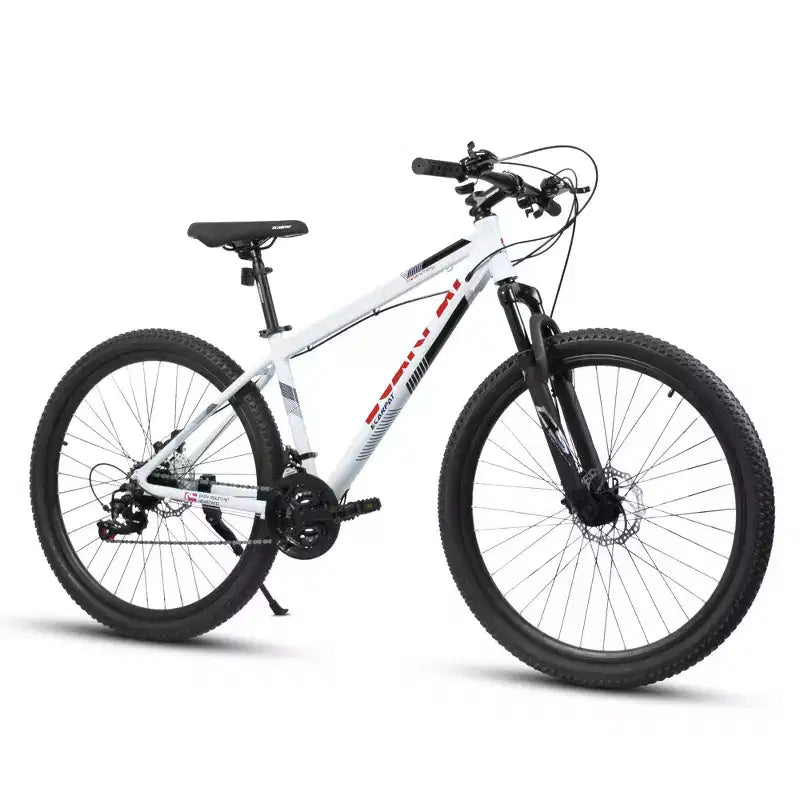 Okak 27IN Mountain Bike with Suspension Fork and Aluminum Frame, 21-Speed Dirt Bike with Disc Brake, Adult Bike for Men and Women