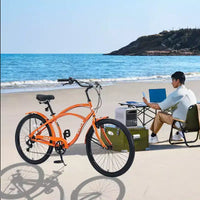 Vélo de plage Okak 26 pouces avec système 7 vitesses, vélo homme avec freins en V avant et arrière, vélo à cadre métallique pour adolescents et adultes