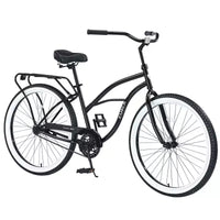 Okak 26IN Single Speed Cruiser Bikes with Steel Frame, Adult Bike with Wide Wheels and Rear Coaster Brakes, Bicycle for Mens and Women