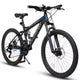 Okak 27.5IN Mountain Bike with Front and Rear Dual Shock Absorbers, 21-Speed Dirt Bike with Mechanical Disc Brake, Adult Bike for Men and Women